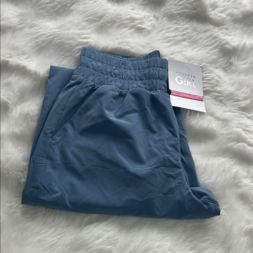 NWT, Athleta Girl light Blue Run free joggers